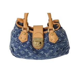 Louis Vuitton Handbag Monogram Blue Pleaty Denim